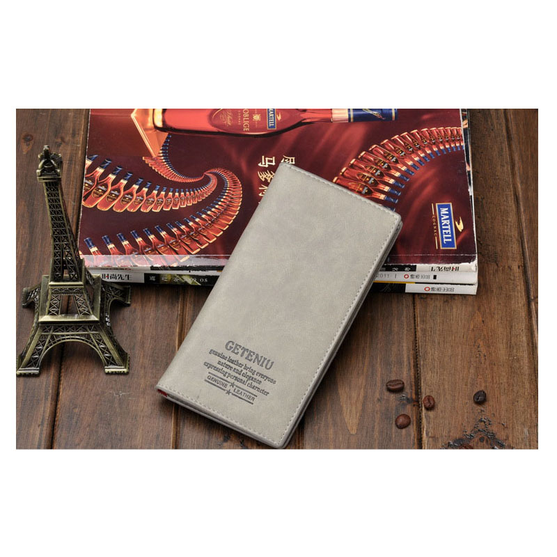 Drei Schicht Gefaltet PU Leder Lange Mappen Unisex Oxhide Karte Geldbörse Herren Damen Wasserdichte Rindle