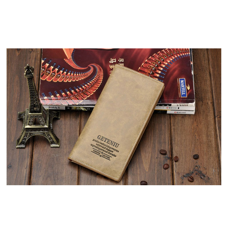 Drei Schicht Gefaltet PU Leder Lange Mappen Unisex Oxhide Karte Geldbörse Herren Damen Wasserdichte Rindle