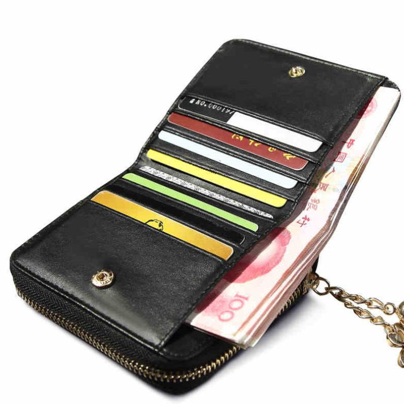 LackLeder Damen Kurze Geldbörsen Damen Kleine Brieftasche Reißverschluss Geräumige Geldböse