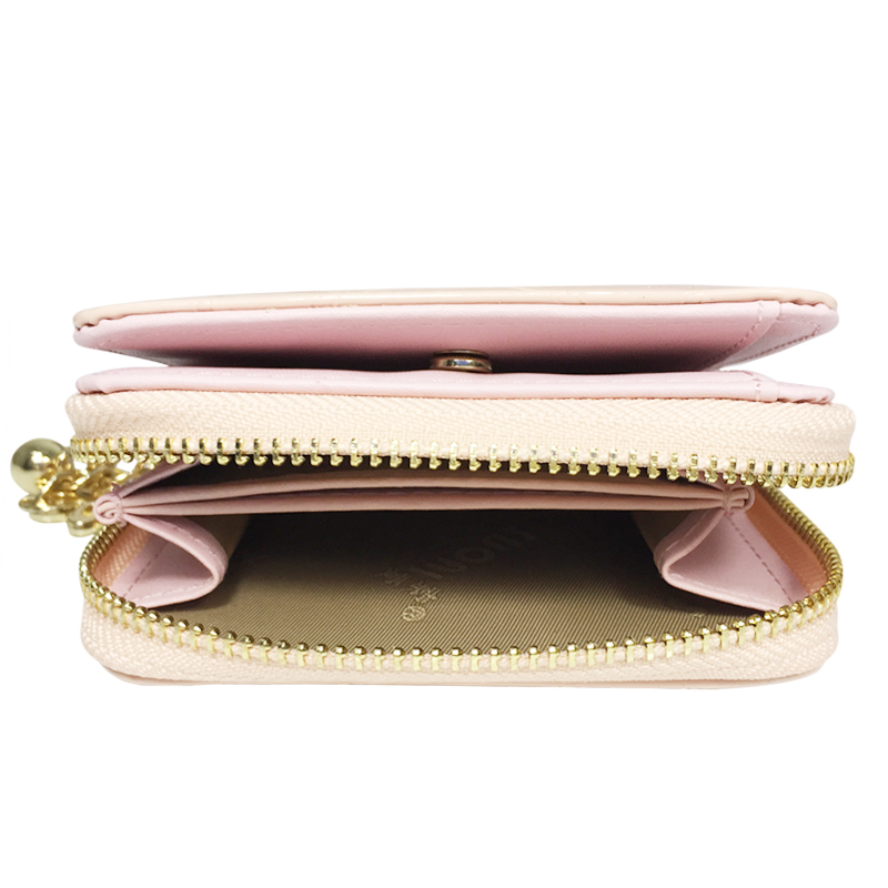 LackLeder Damen Kurze Geldbörsen Damen Kleine Brieftasche Reißverschluss Geräumige Geldböse