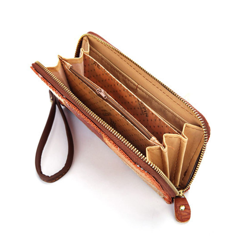 Damen Brieftasche Split Leder Pu Damen Brieftaschen Karte Vintage Lange Design portefeuille femme carte