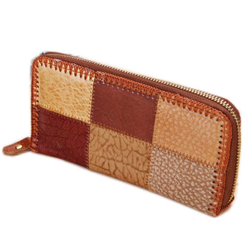 Damen Brieftasche Split Leder Pu Damen Brieftaschen Karte Vintage Lange Design portefeuille femme carte