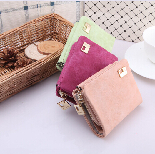 1 X Neue Mode Damen Lady Matte Pu Leder Reißverschluss Hasp kurze Kupplung Brieftasche Geldbörsen ID Kartenhalter