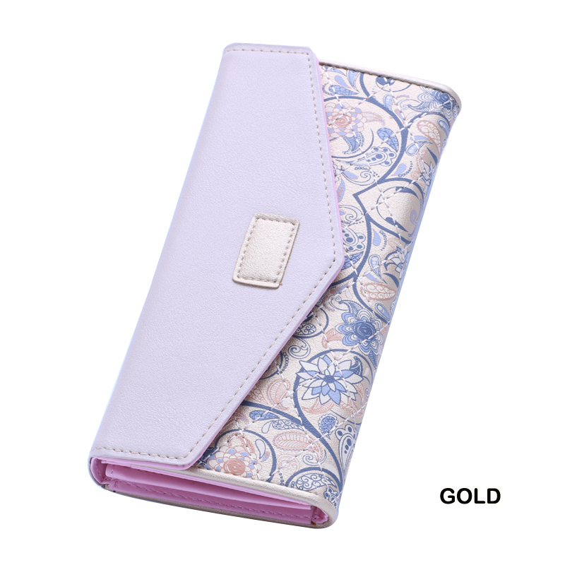 Mode Blume Damen Brieftasche 5 Farben Blume Langen Mappen Neue Populäre Tragbare Geldbörse Brieftasche Delica