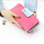 Damen Wallet Taste Leder Faux Kupplung Klassische Nette Lady Handtasche Lange Handtasche Hohe Qualität Candy Farbe