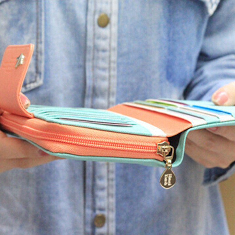 Damen Wallet Taste Leder Faux Kupplung Klassische Nette Lady Handtasche Lange Handtasche Hohe Qualität Candy Farbe