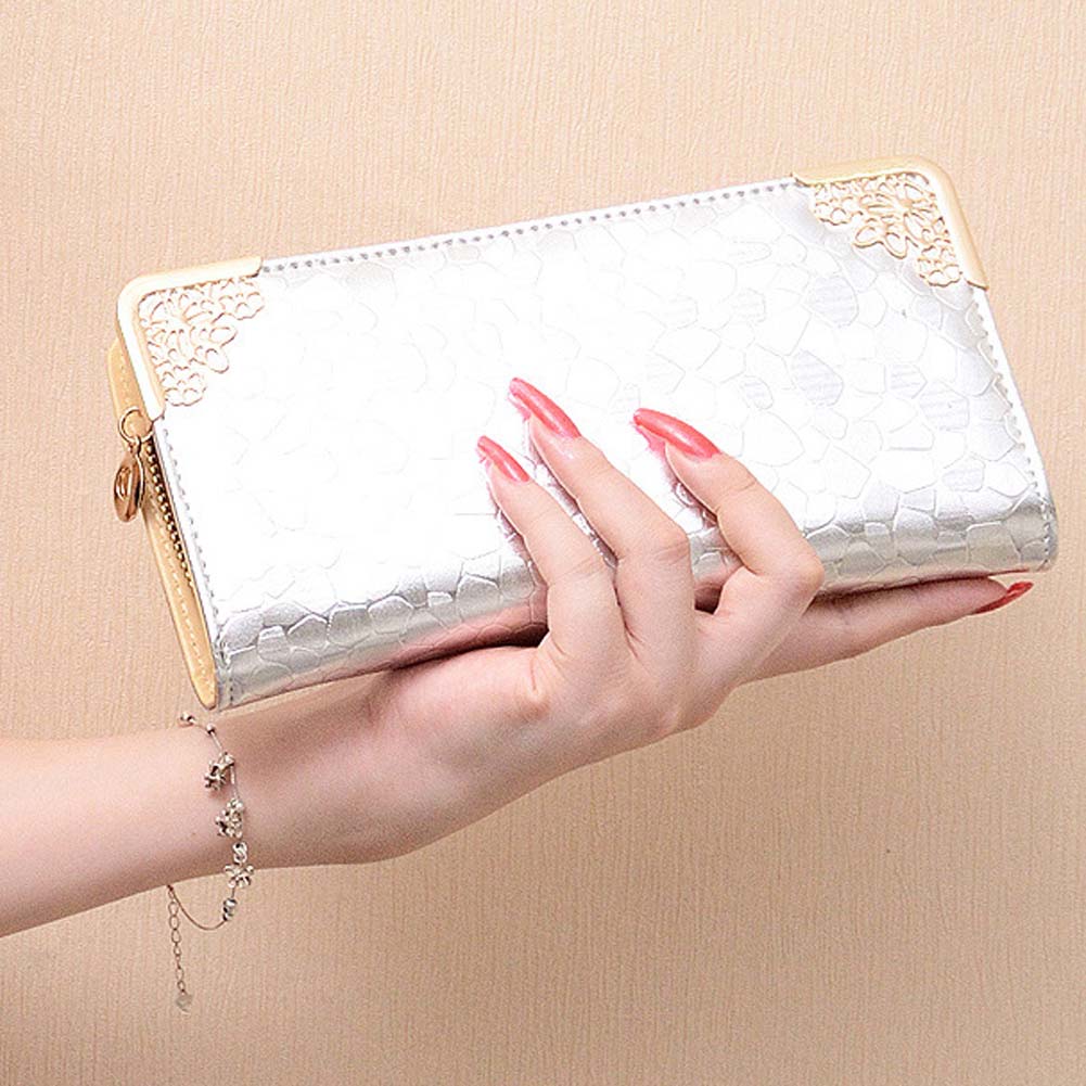 Fashion Hot Lady Damen PU Leder Lange Geldbörse Brieftasche Kupplung ReißverschlussTasche Kartenhalter