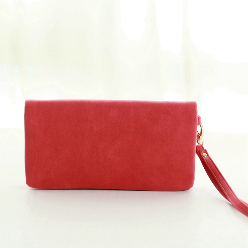 Mode Damen Geldbörsen matt polieren Leder Brieftasche doppel Reißverschluss Tag kupplung Geldbörse