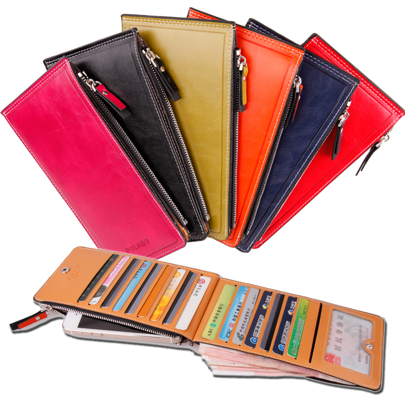 Huafei Neue Modemarke Brieftasche Damen Brieftasche Bunte Ultradünne Münze Reißverschluss