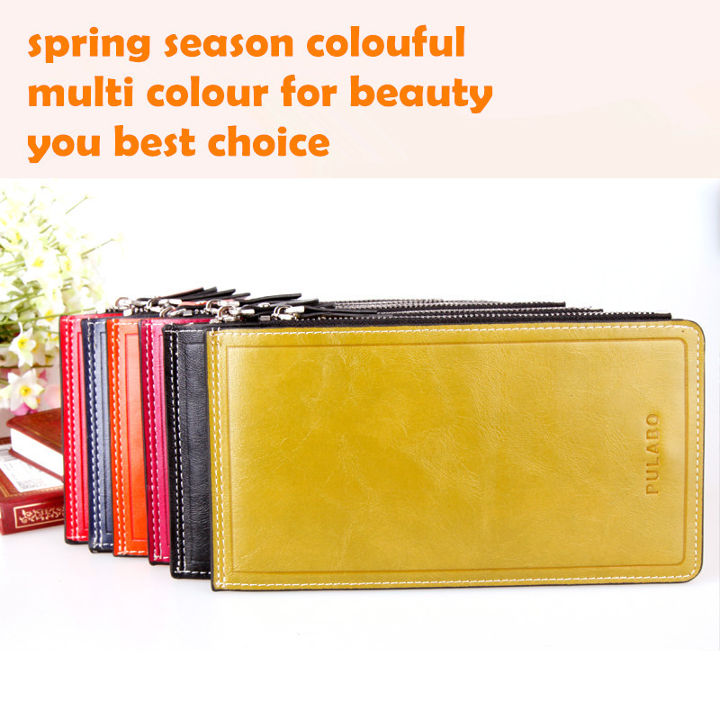 Huafei Neue Modemarke Brieftasche Damen Brieftasche Bunte Ultradünne Münze Reißverschluss