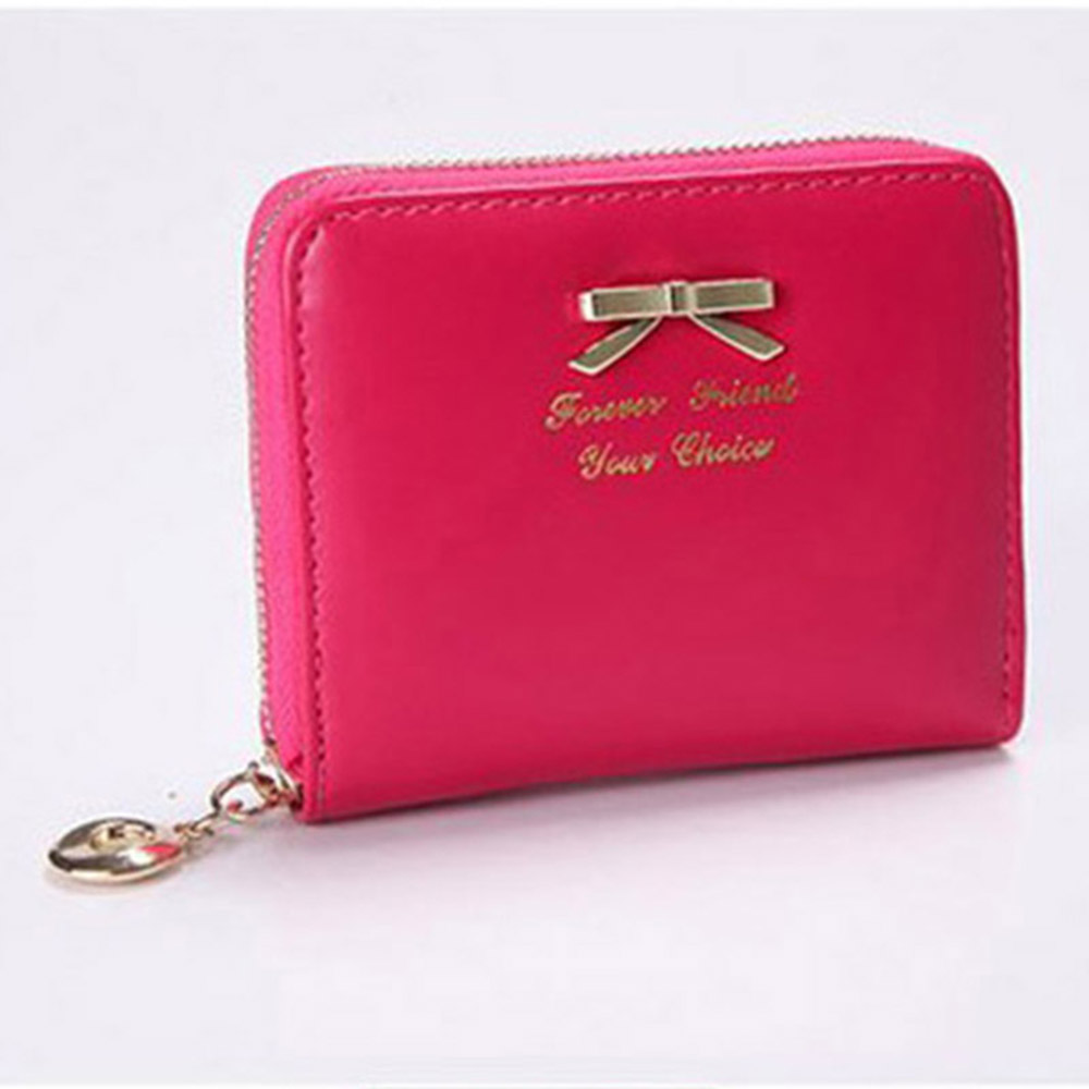 Korea Mode Neue ankunft hohe qualität faux Leder Damenmappen karten position kurzen Reißverschluss