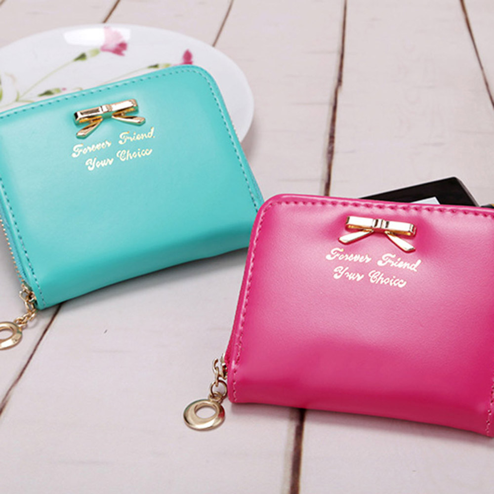 Korea Mode Neue ankunft hohe qualität faux Leder Damenmappen karten position kurzen Reißverschluss