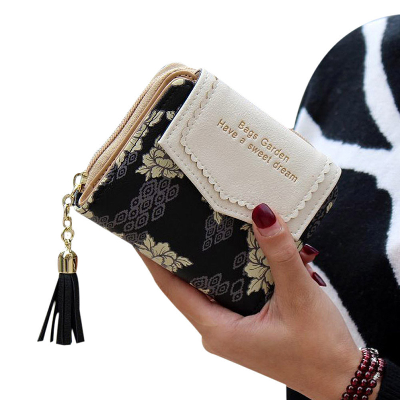 Ausgezeichnete Qualität Damen Geldbörse Leder Weinlese Damen Bifold Geldbeutel kartenhalter Bifold Weibliche