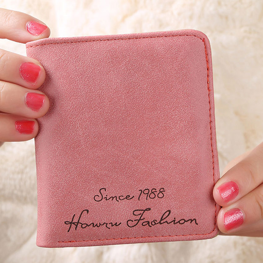 heiße neue Mode Damen Geldbörsen Mini Carteira Magica Damen Retro Matte Leder kurze Brieftasche Karte Geld