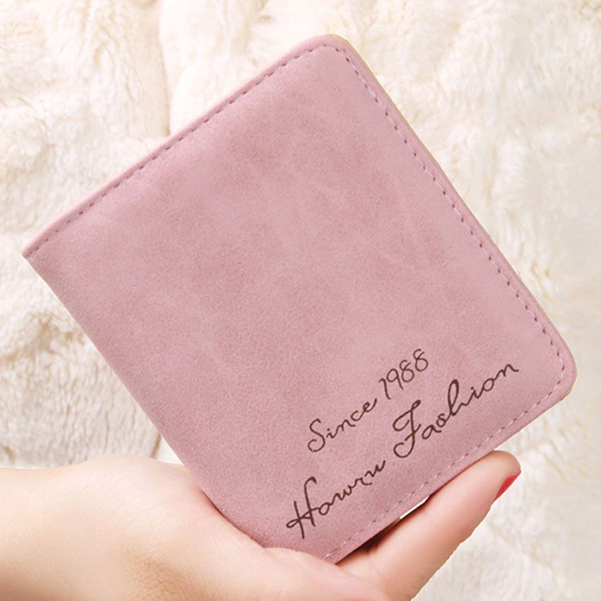 heiße neue Mode Damen Geldbörsen Mini Carteira Magica Damen Retro Matte Leder kurze Brieftasche Karte Geld