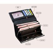 Damen Brieftasche Weibliche Geldbörsen Kerzenständer Marke Echtes Leder 3D Prägung Alligator Fashion