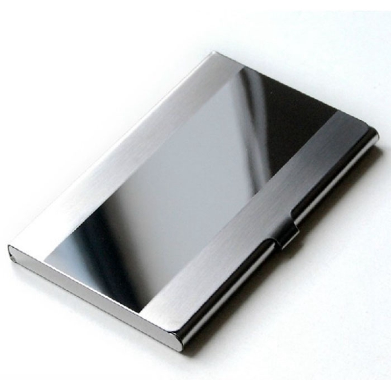 Business ID Kreditkarteninhaber Geldbörsen halter Box Vogue Edelstahl Silber Aluminium passdecke Inhaber