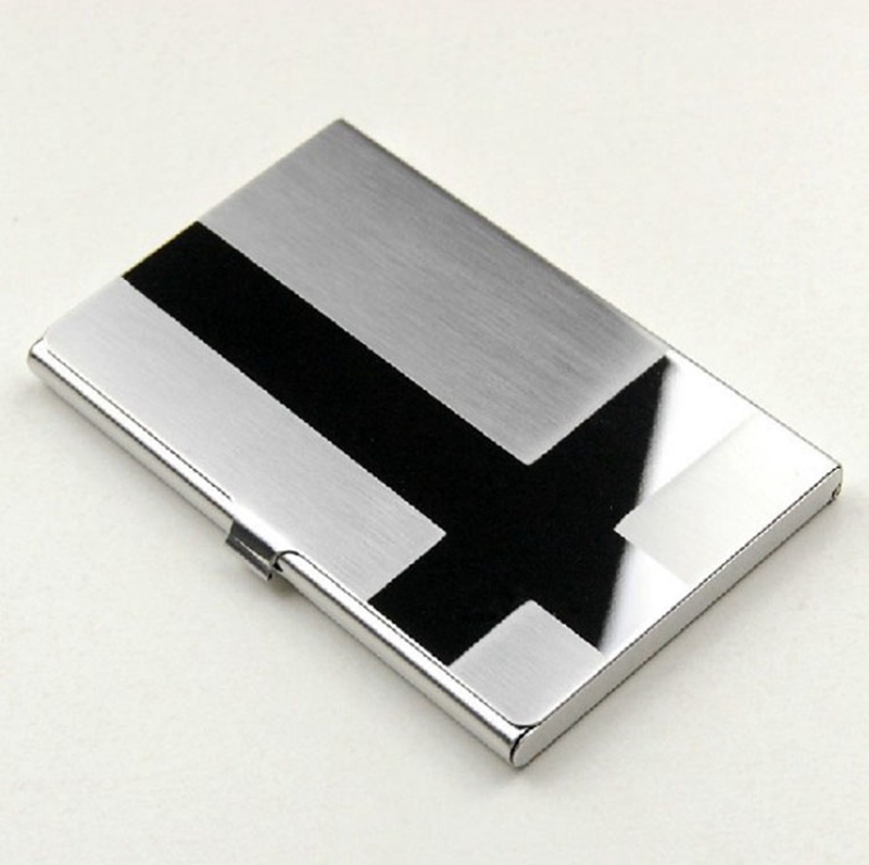 Business ID Kreditkarteninhaber Geldbörsen halter Box Vogue Edelstahl Silber Aluminium passdecke Inhaber