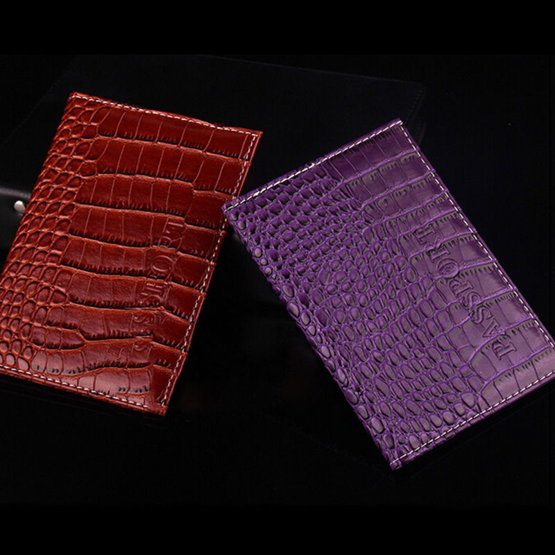 Passdecke Neue Ankunft Pu Leder Alligator Prägung Passort Halter Schutz Visitenkartenhalter
