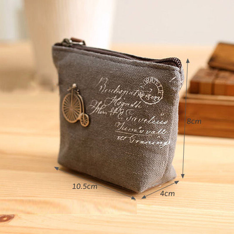 Damen Günstigste Leinwand Klassische Retro Kleine änderung Geldbörse Wenig Schlüssel Auto Tasche