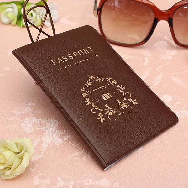 1 stück Mode Neue Reisepass Dokumente Tasche Reise Süß pass abdeckung ID Karte Rosa Kaffee