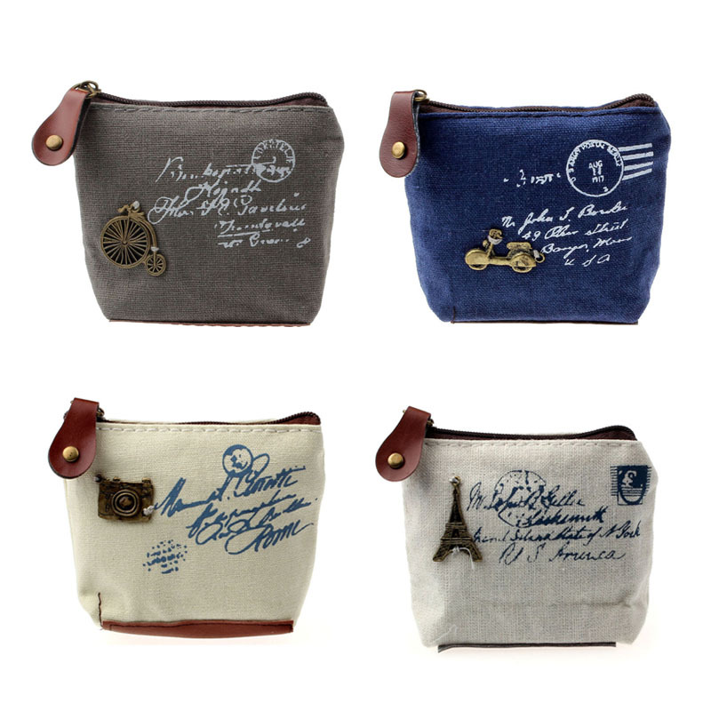heißer Verkauf Retro Damen Mädchen Münztüte Geldbörse Wallet Card Geschenk Eiffelturm