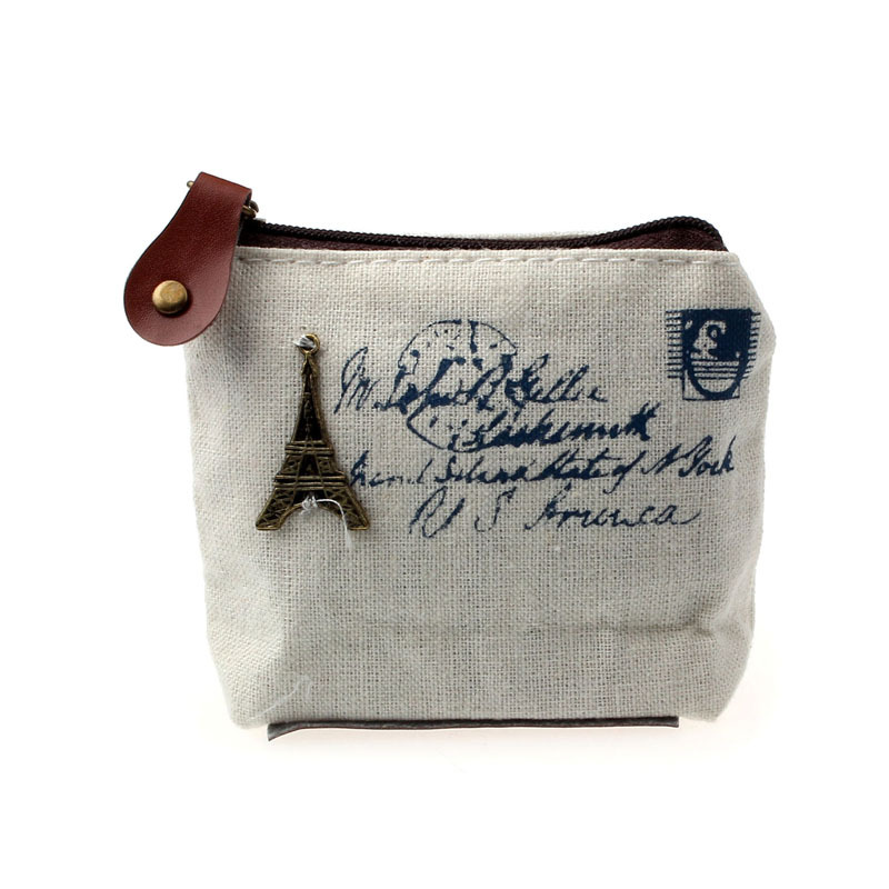 heißer Verkauf Retro Damen Mädchen Münztüte Geldbörse Wallet Card Geschenk Eiffelturm