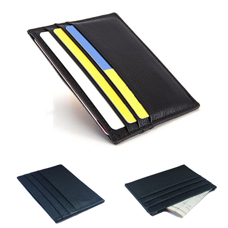 Echtes Leder kreditkarte beutel mappen Kartenhalter Kartenkasten ID Halter Herren Brieftaschen Damen