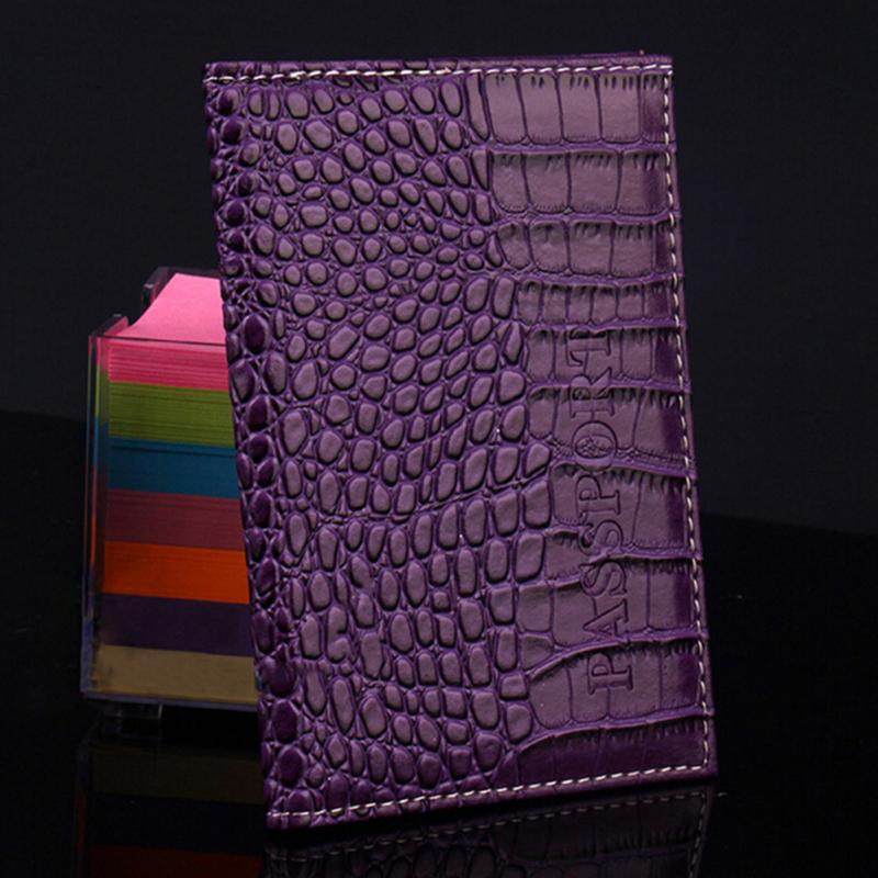 Delicate Geschäfts Kartenhalter Passdecke Pu Leder Alligator Prägung Reisepass