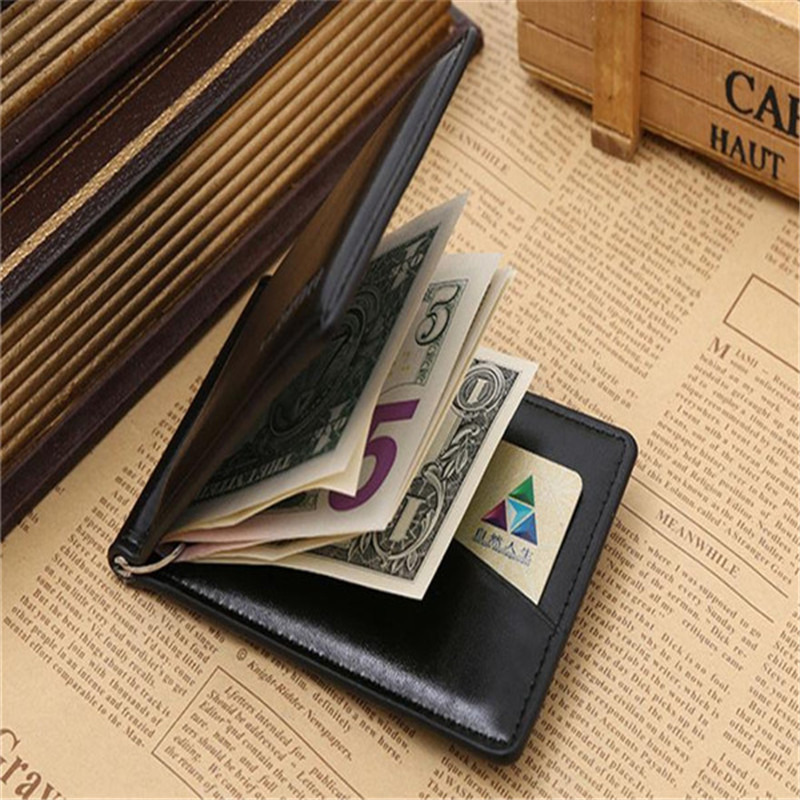 100% hohe Qualität Gold Marke Herren Mini Reißverschluss Kreditkarte ID Münze Geld Clip Brieftasche