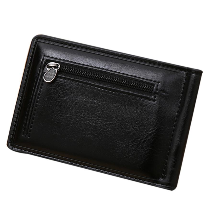 100% hohe Qualität Gold Marke Herren Mini Reißverschluss Kreditkarte ID Münze Geld Clip Brieftasche