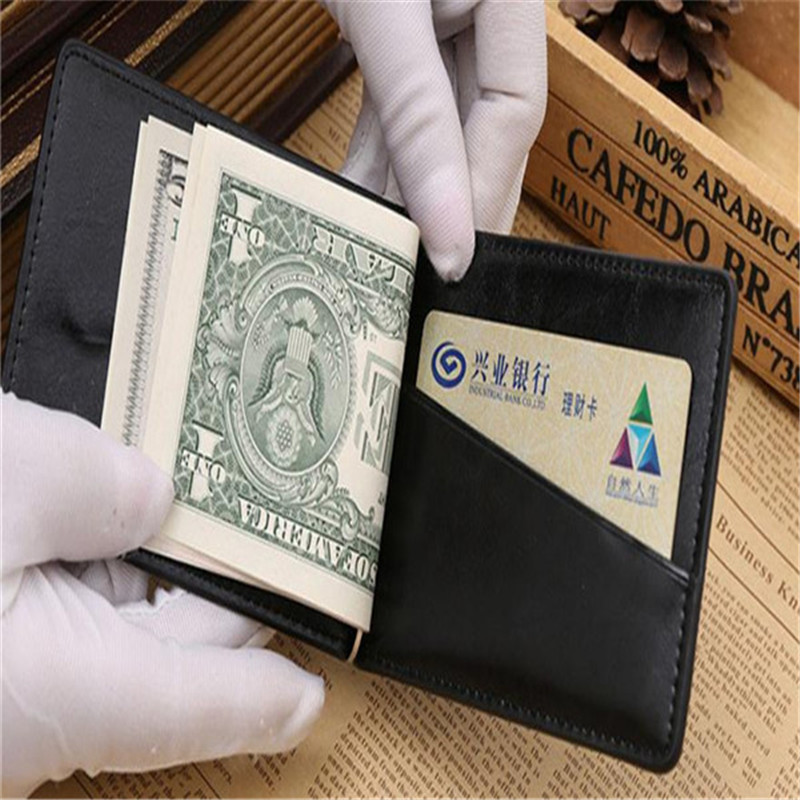 100% hohe Qualität Gold Marke Herren Mini Reißverschluss Kreditkarte ID Münze Geld Clip Brieftasche