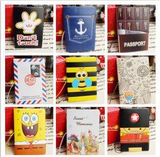 reizende Karikatur muster Reisepass Abdeckung Identität Dokument Reise Ordner 17 arten Muster