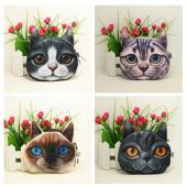 neue Geldbörsen Geldbörse Damen 3D druck katzen hunde Tier große gesicht ändern mode niedlichen