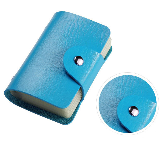 24 Bits Neue Mode Damen Herren Kreditkarteninhaber PU Leder Haspe Unisex ID Halter Paket Organizer Manager