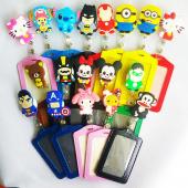 Silikon inhaber Bank Kreditkarte Halter Card Bus ID Halter Identität Abzeichen mit Cartoon Retractable Reel