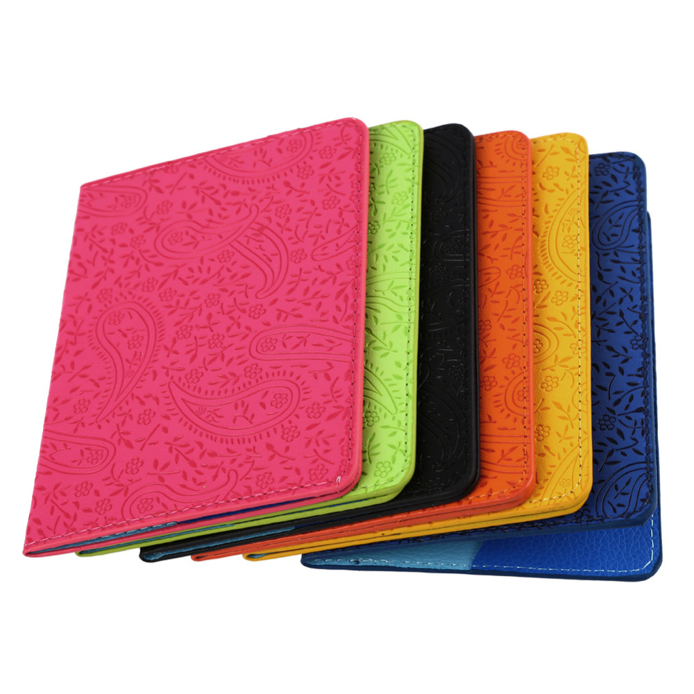 Neue Lavendel Reisepass Abdeckung PU Leder ID Visitenkarte Halter Reisen Tasche Brieftasche Ticket Beutel Packungen