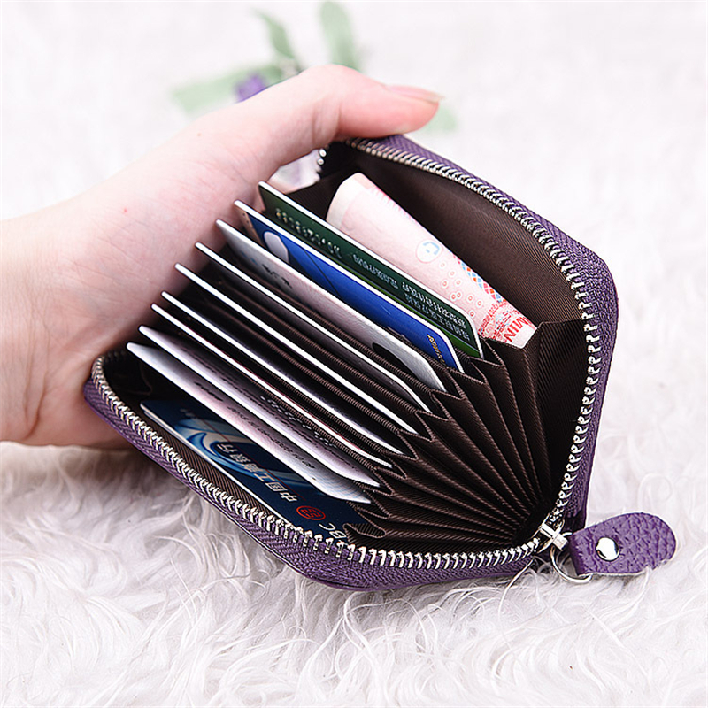 Damen Reißverschluss kreditkarteninhaber lackLeder mode karteninhaber erweiterbar id halter Taschen durch 8 farbe