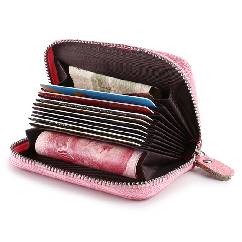 Damen Reißverschluss kreditkarteninhaber lackLeder mode karteninhaber erweiterbar id halter Taschen durch 8 farbe