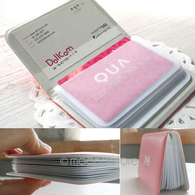 Korea Fashion Business Kreditkarteninhaber Taschen Leder Schnalle Scheckkartebeutel etui ID Karte Brieftaschen