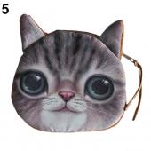 Neuheit Mädchen  Brand New Fashion Cartoon Nette Katzen gesichts Reißverschluss Kasten Münzen Geldbeutel