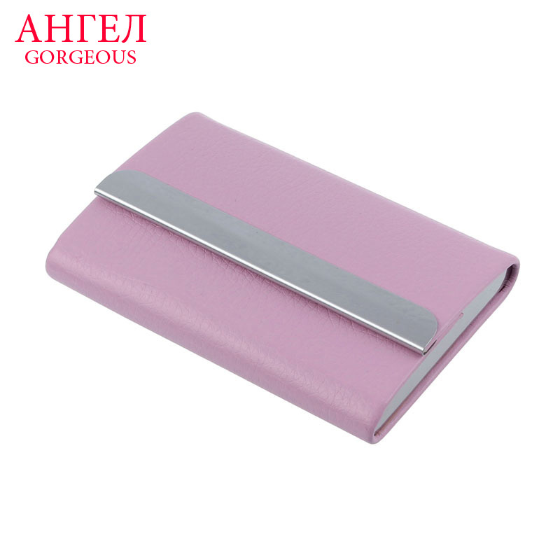 Luruxy Leder Business Kreditkarte Name ID Kartenhalter Brieftasche Kreditkarteninhaber Leder Tasche Passdecke Karte