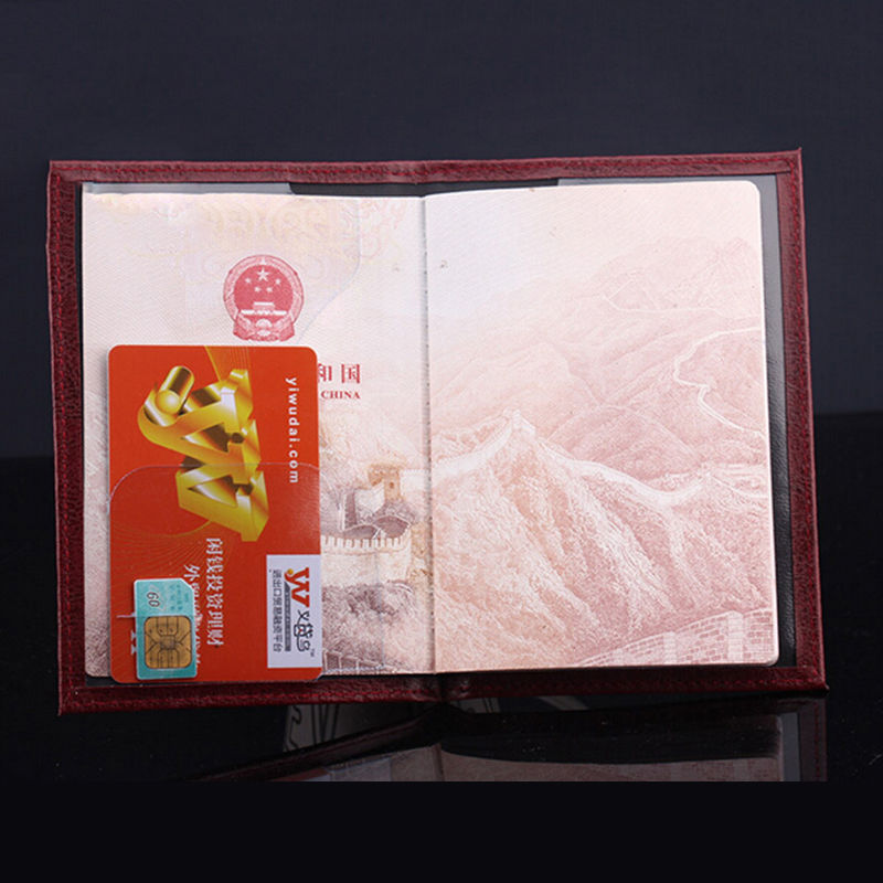 1 stück Mode Passdecke PU Leder ID Halter Dokumente Tasche Casual Reisepassinhabers Karte