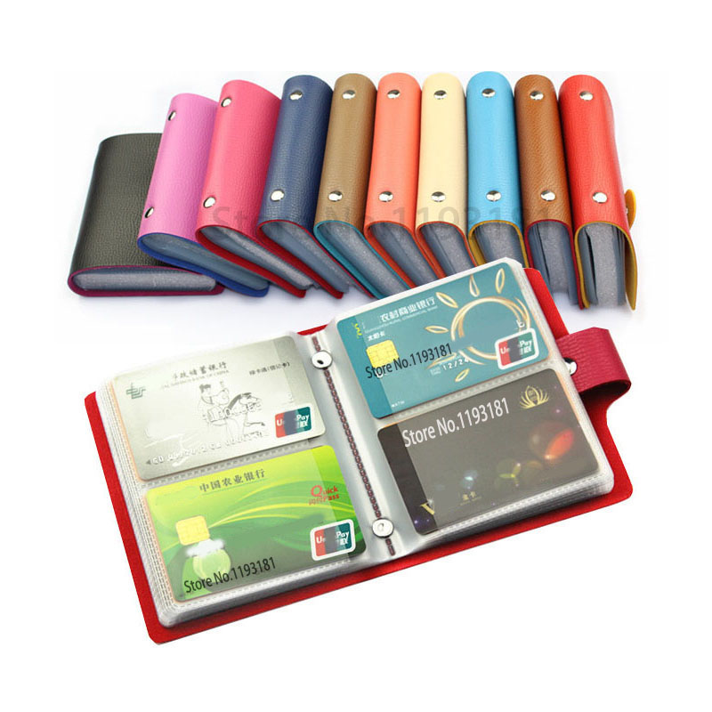 Fashion Business Kreditkarteninhaber Taschen Leder Schnalle Scheckkartebeutel 60 Karte Identifikation halter