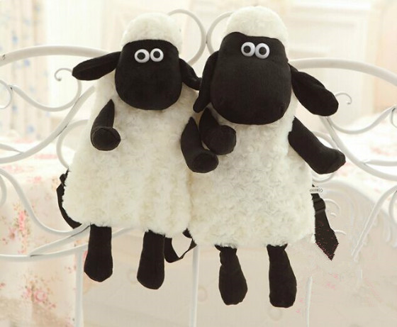 Neue Qualität Plüsch Nette Karikatur Schäfchen Kinder Schultaschen für Mädchen Jungen Kinder