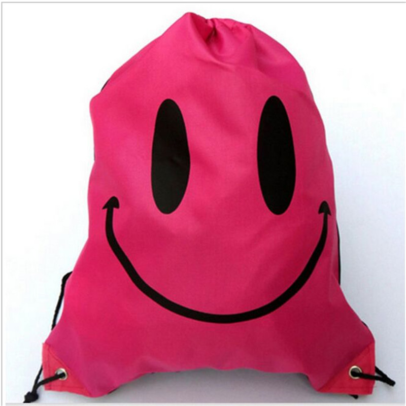 neue Gesicht Polyster Kordelzug Mochila Sport Schwimmen Taschen Schultasche Für Mädchen Und Jungen Cartoon