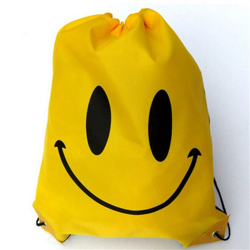 neue Gesicht Polyster Kordelzug Mochila Sport Schwimmen Taschen Schultasche Für Mädchen Und Jungen Cartoon