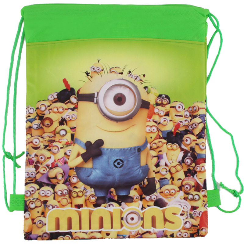 Kinder Schultaschen Despicable Me   Minions Kinder Cartoon Kordelzug Mochila Infantil für Geschenk   Tasche