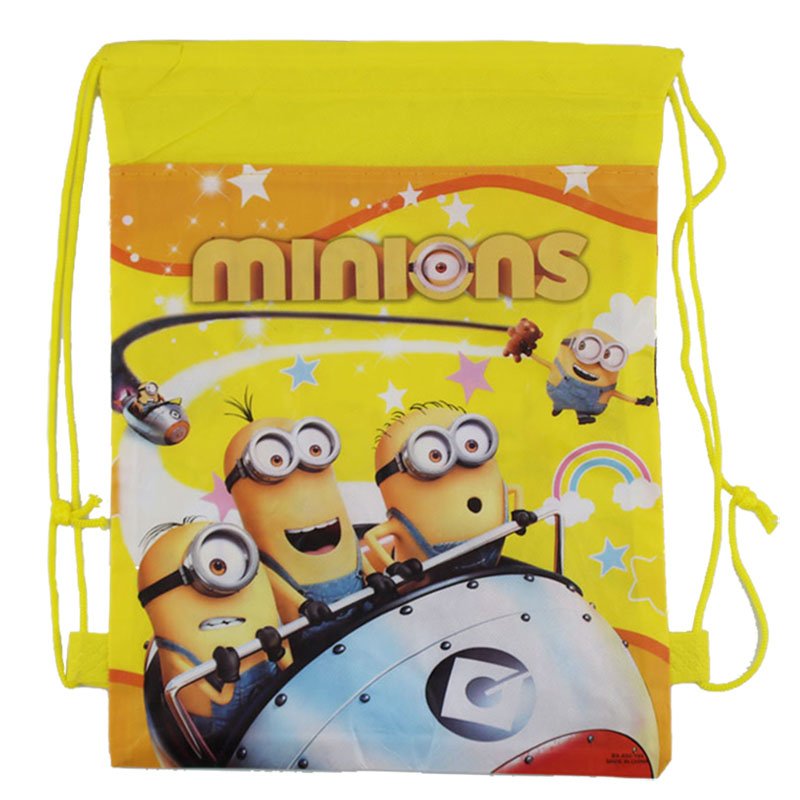 Neue Stil Despicable Me   Minions Kinder Cartoon Kordelzug Kinder Rucksäcke Nette Schultaschen Mochila Infantil