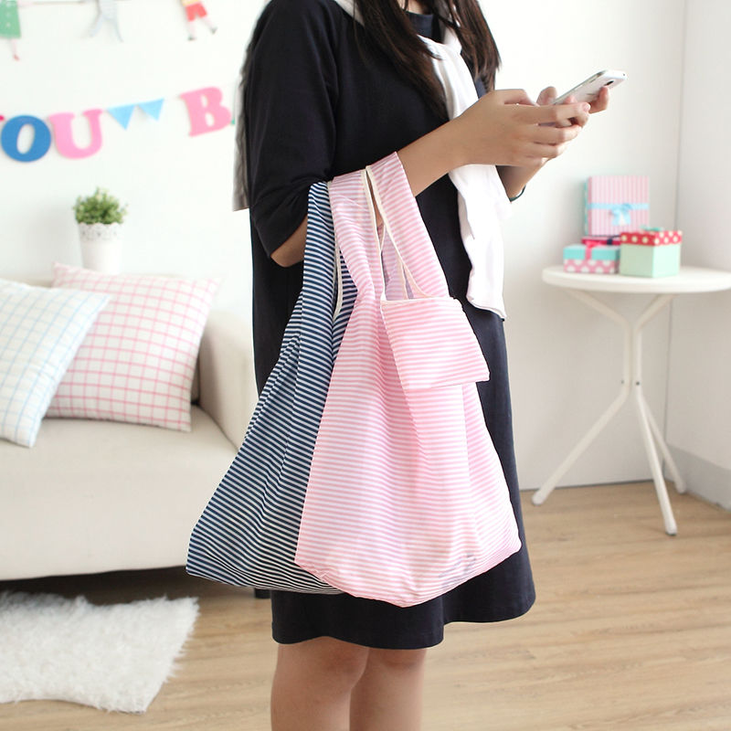 1 stück Hot Unisex Damen Stern Dots Striped Wiederverwendbare Tragbare Einkaufstasche Lebensmittelgeschäft